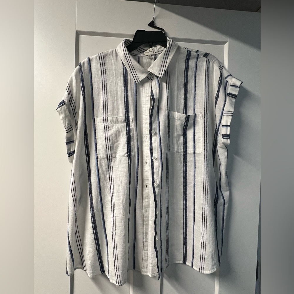 2X striped Wonderly top